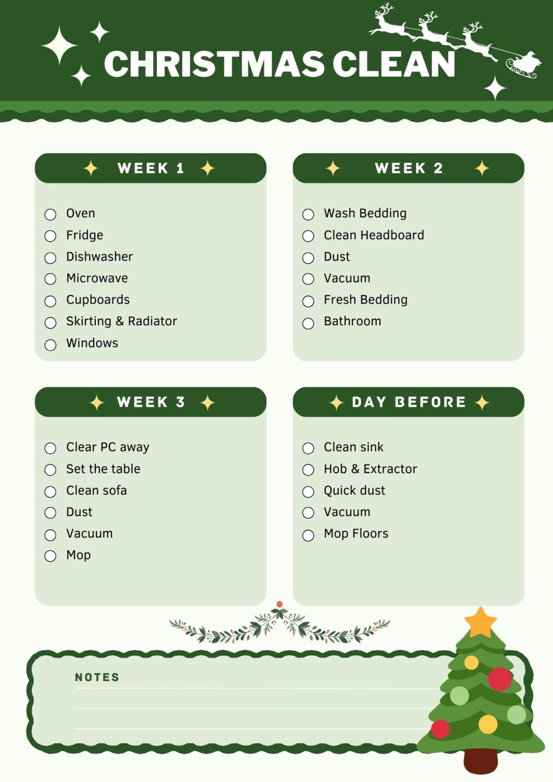 Christmas Cleaning Checklist - At Home With Chelle